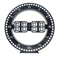 Digital Wall Clock Plug-Powered Round LED Wall Clock Minute Markers