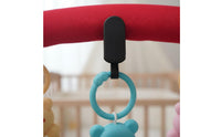 Infant Bouncer Toy Arch Wooden Beads Infant Seat Activity Bar Googly Eyes for Infants