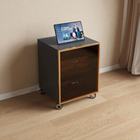 AV Component Rack with Wheels Adjustable Amplifier Stand Cabinet Rolling Media Tower Electronics Storage Heavy-duty Metal Suitable for Home Theater Living Room Office
