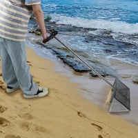 Stainless Steel Sand Rake Detachable Design Outdoor Tool Rustproof for Garden