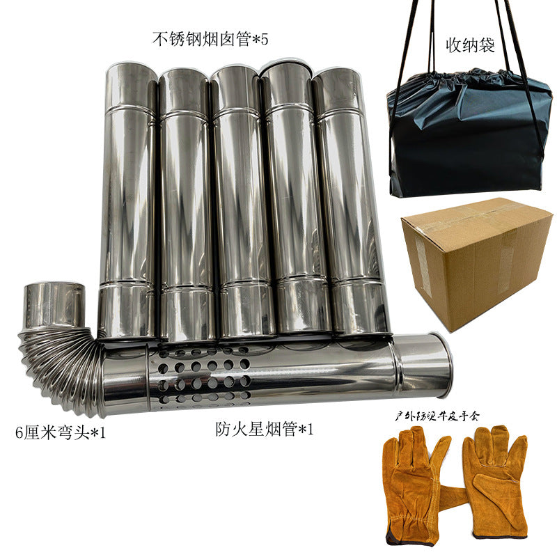 Stainless Steel Chimney Pipe for Outdoor Camping Wood Stove