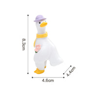 Resin Goose Pot Hanger Cute Cartoon Design Hanging Goose Ornament for Aquariums