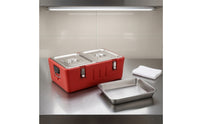 Insulated Food Container with Compartments Heavy-Duty Insulated Food Pan Carrier Non-Electric for Caterers, Delivery Drivers, Commercial Kitchens