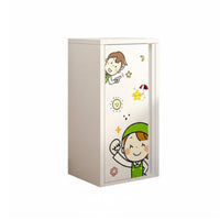 Single-Door Metal Locker Space-Saving Storage Cabinet Pastel Colors for Children