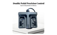 Heavy Duty Double Pedal Foot Switch Long-Lasting Plastic Double Foot Pedal Multi-Function for Medical Technicians, Gaming, Footage Editing