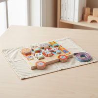 Animal Matching Toy Car Child-Centered Wooden Animal Threading Toy Wood Children's Game for Infants
