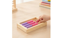 Wooden Abacus Traditional Mini Abacus Wooden Counting Toy Tactile Math Manipulative Interactive for Students, Homeschool