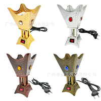 Plug-in Middle Eastern Incense Burner, Iron, Classical Style, Electroplated Finish