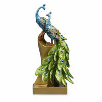 Peacock Figurine Sophisticated Decor Modern for Entryway
