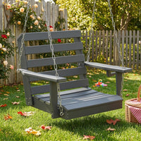 Double-Seat Swing Chair Wide Armrests Swing Chair 2 Person for Patio