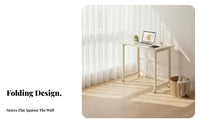 Foldable Rolling Desk Foldable Design Rolling Computer Rolling Table Space-Saving With Storage Shelf for Students