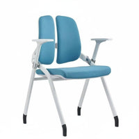 Folding Training Chair with Tablet Writing Surface Space-Saving Design Office Furniture Firm Padding Sliding Writing Surfacerest