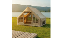 Triangular Inflatable Tent Inflatable Tent with Skylight Quick Setup Inflatable Cabin Tent Inflate Tear-Resistant for Camping