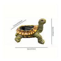 Resin Turtle Pot Creature Shape Tortoise Flower Pot Realistic Details for Patio