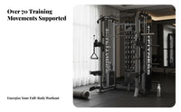 Guided Machine with Cable Versatile Pulley Arrangement Full Body Workout Complete Guided Machine Heavy-Duty Steel Construction Multi-Home Fitness