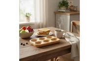 Wooden Egg Tray Natural Wood Wooden Egg Rack Rustic Design for Breakfast Table
