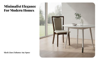 Upholstered Wooden Side Chair Minimalist Design Indoor Furniture Soft Upholstery Ergonomic Rearrest for Families