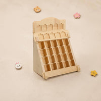 Wooden Card Display Stand Tabletop Layered Wooden Display Designed for Desk