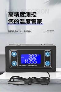 Digital Temperature Controller XY-WT01 with Display, 0.1°C Accuracy, -50-100°C Range