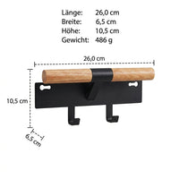 Modern Coat Hooks, Entryway Key Rack, Wall-Mounted Clothes Hooks, 20kg Load Capacity Hook Rail for Hallway & Office