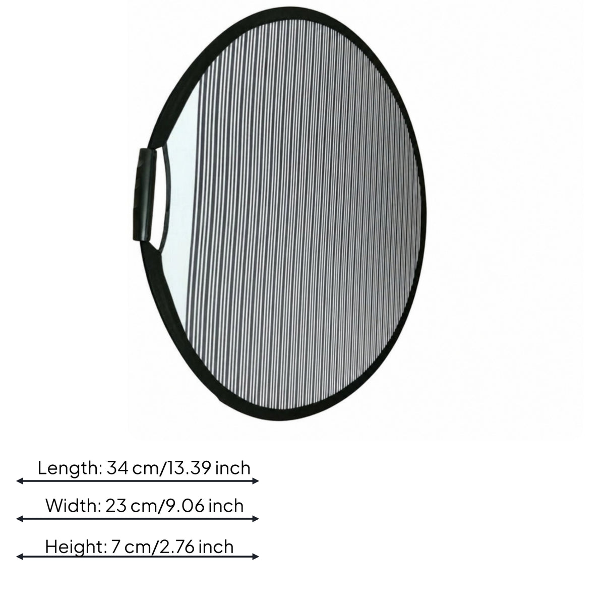 Striped Handheld Dent Inspection Board Black Border Round Reflective Inspection Board Reflection Panel for Auto Body Work
