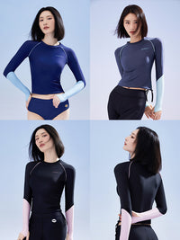 AquaPlay安泊来长袖分体泳衣女防晒速干潜水服游泳衣海边度假保守