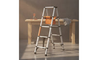 Self-Supporting Foldable Step Ladder Compact Step Ladder with Platform Portable Sturdy for Homeowners, Woodworkers