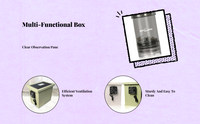 Ventilated box for cricket breeding.