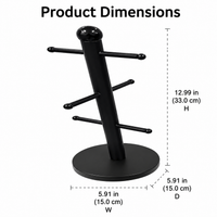 Modern Mug Tree, Freestanding Cup Holder for Coffee Cups, Draining Countertop Mug Tree for Drying Mugs, Space Saving