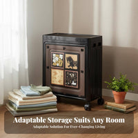 Foldaway Front-Door Cabinet Foldable Foldaway Bin Tower with Doors