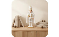 Wooden Nutcracker Standing Nutcracker Figurine Collectible Statue for Entryway, Window Display