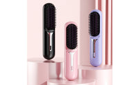 Rechargeable Cordless Hair Straightener Brush Mini Cordless Straightening Brush Ionic Lightweight for Travel