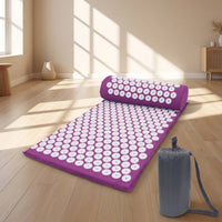 3 Pieces Acupressure Mat and Pillow Set Padded Acupressure Set with Bag Acupuncture Massage Mat Cushioned Acupuncture Pillow