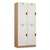 Wooden Locker with Lock Lockable Employee Storage Cabinet Large Capacity Freestanding Employee Locker for Employees, Gym Members