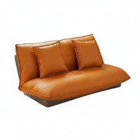 Adjustable Sleeper Loveseat Converts to Bed Floor Sofa Wide Two-Person Seat