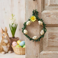 Easter Bunny Wreath Cute Design Easter Wreath Colorful Artificial Vine Decoration for Homeowners, Party Planners, Indoor, Outdoor, Classroom