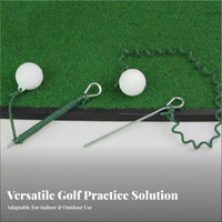 Indoor Outdoor Use Golf Rope Ball Rhythm Control Golf Swing Practice Aid Lightweight & Portable for Beginners, Backyard, Garden, Office