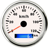 85mmGPS速度表0-200km/h防水防尘红色背光灯改装汽车摩托车时速表