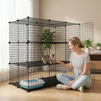 DIY Pet Cage Wire Grid Panels for Guinea Pigs, Rabbits, and Small Animals - Customizable Enclosure and Fence
