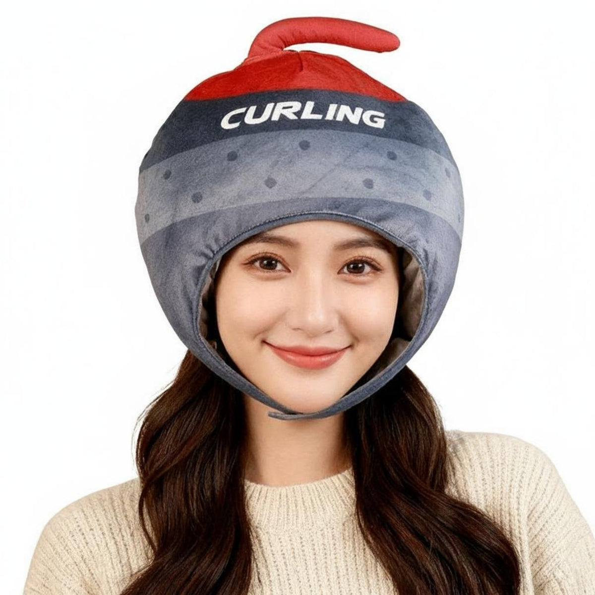Curling Stone Hat Photo Prop Curling Rock Headwear Funny Design for Performers
