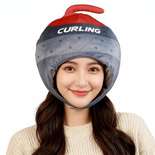 Curling Stone Hat Photo Prop Curling Rock Headwear Funny Design for Performers