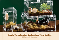 Ventilated acrylic terrarium for breeding