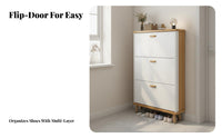 Hinged Footwear Storage Unit Shoe Storage Cabinet Space Saving Organizer Minimalist Drawer Furniture Swiveling Suitable for Apartment Dwellers Homeowners Hallway Doorway Living Room