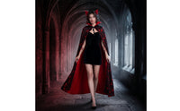 Stand-up Collar Winged Cape Draping Costume Cape Gothic Cloak Cosplay for Cosplayers, Theater Performances