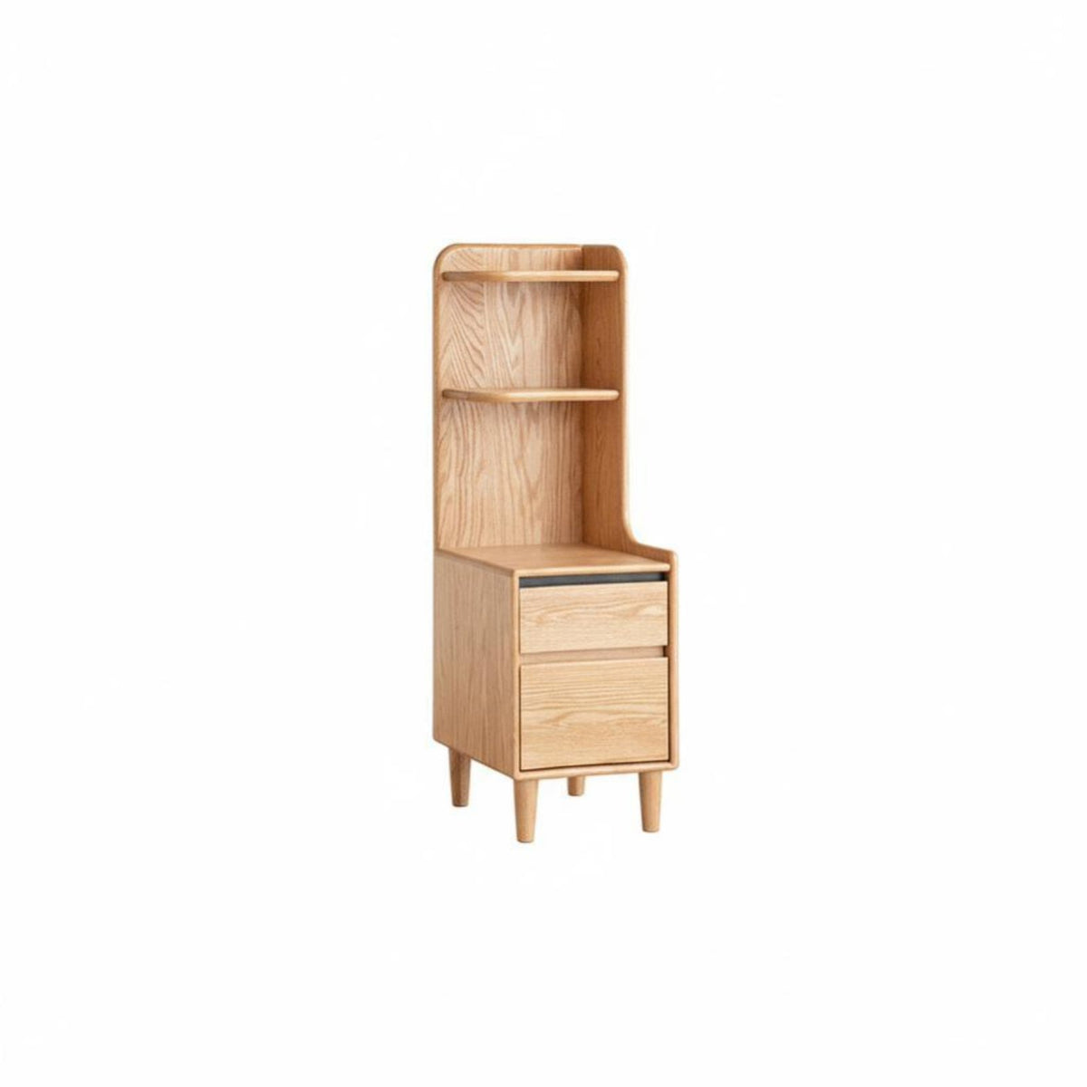 Slim Multi-Drawer Nightstand Modern Minimalist and Design Bedside Table Space-Saving Design Long-Lastinging Construction