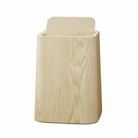 Wood Grain Trash Can Long-Lasting Faux Wood Waste Bin Sturdy Construction