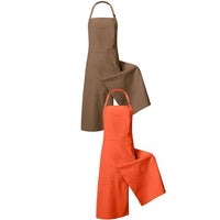 2 Pieces Pottery Apron Adjustable Neck Strap Canvas Artist Smock Multiple Pockets Split-Front Utility Apron for Potters, Crafters, Workshop, Garden