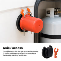 Wall-Mounted RV Propane Tank Cover Storage Rack