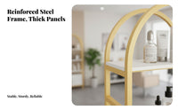 Cosmetic Display Rack Large Capacity Multi-Tier Etagere Versatile Use Arched Display Shelf for Cosmetic Experts, Retailers, Retail Store, Boutique