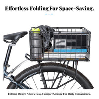 Foldable Rear Basket Screw Mount Metal Wire Bike Basket